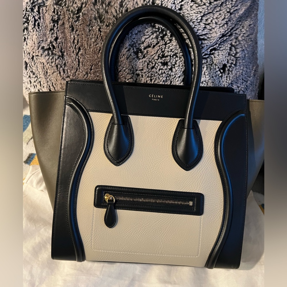Celine Tri-Colored Luggage Tote